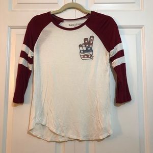 Peace sign long sleeve tee